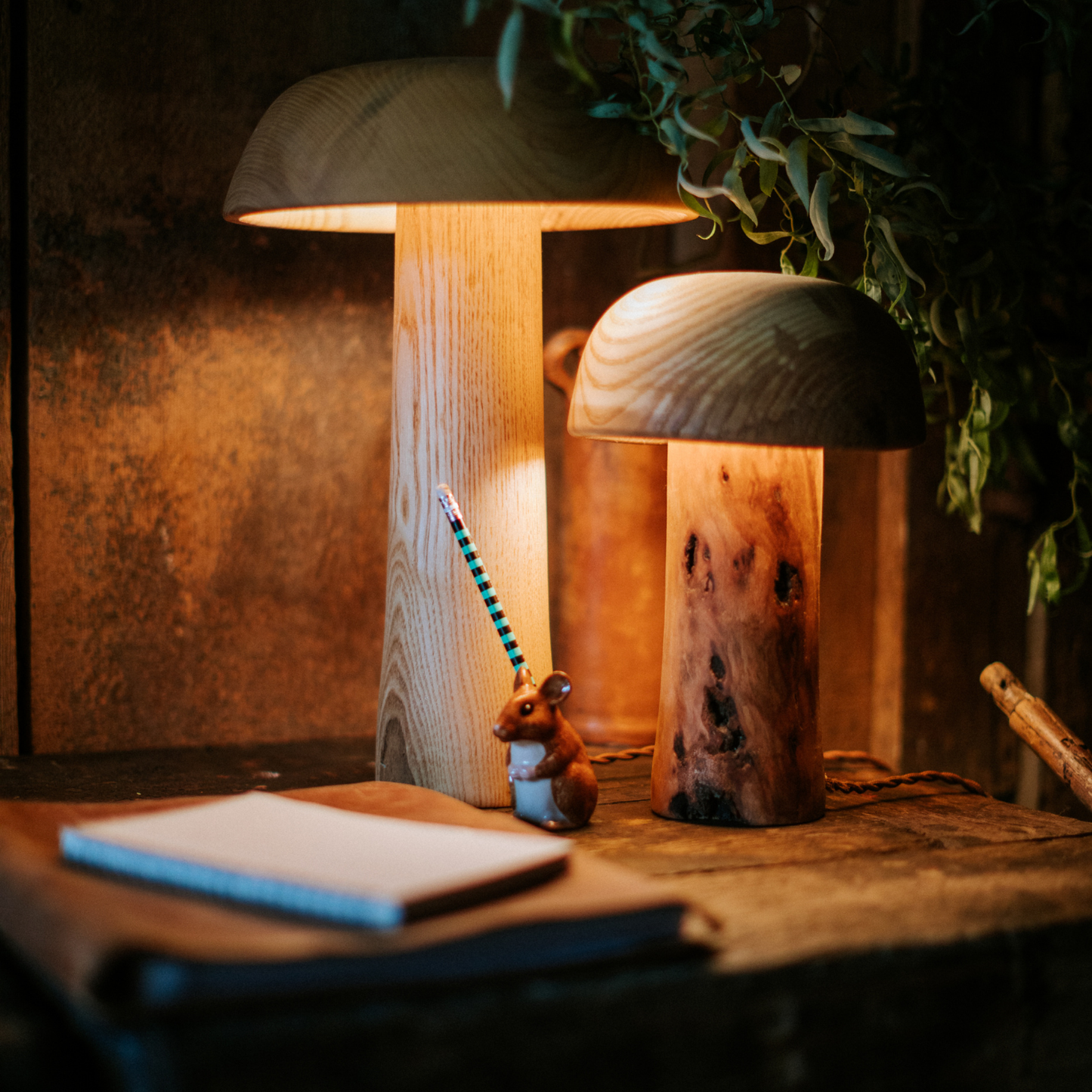 Wood Mouse Bud Vase