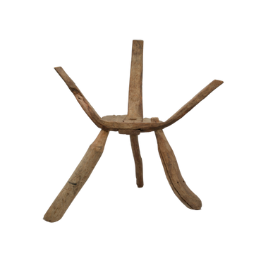 Primitive Wooden Armchair Stool | Antique