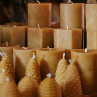 9 inch Beeswax Pillar Candle
