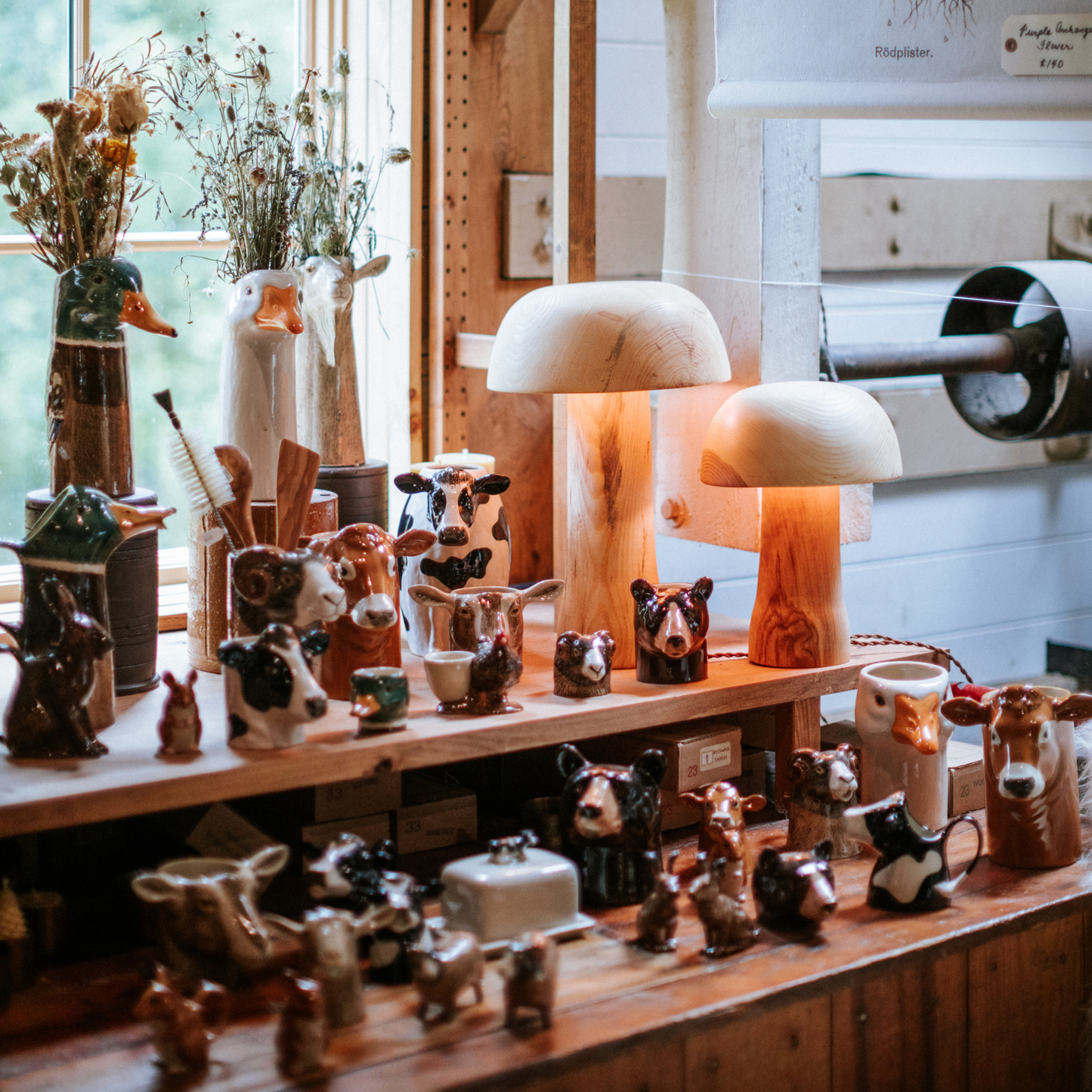 Quail ceramics animal collection. Hand painted animal ceramics.