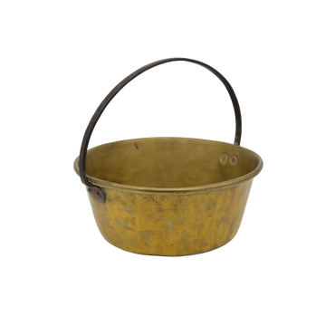 Brass Pot with Fixed Handle | Antique