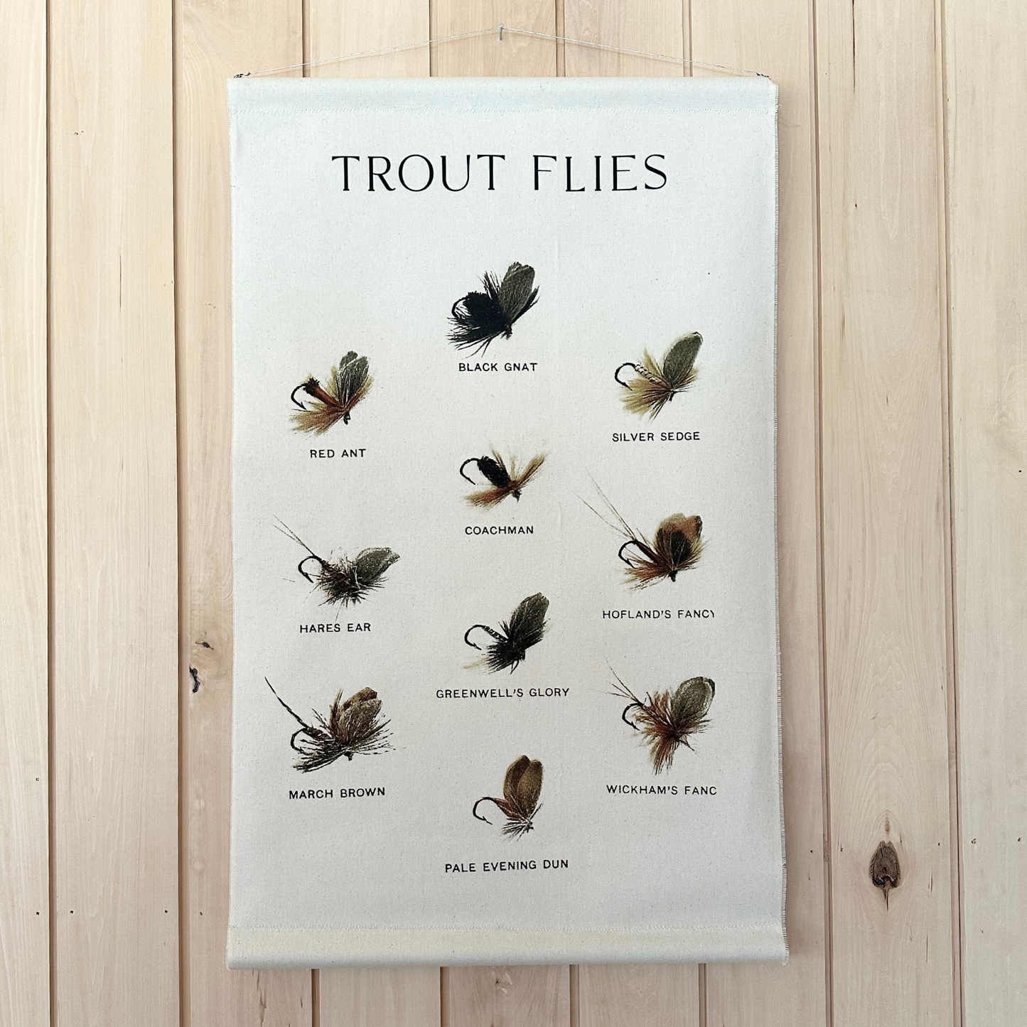 Trout Flies - Canvas Wall Hanging