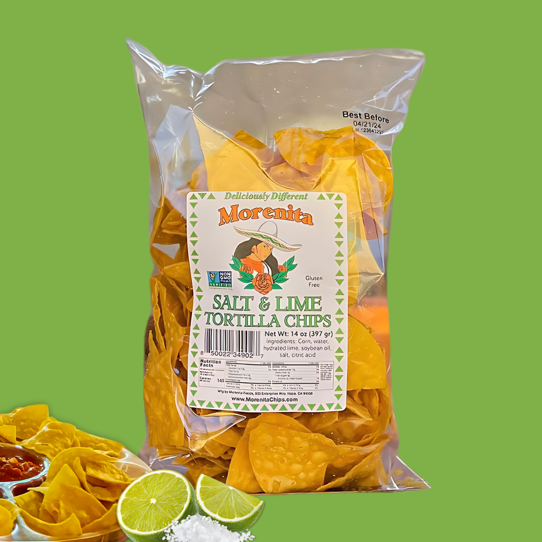 Morenita's Salt & Lime Artisan Corn Tortilla Chips - Gluten Free