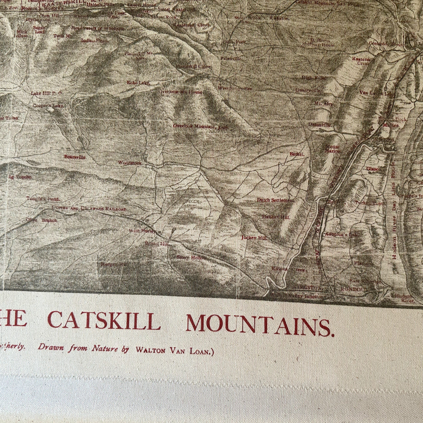 Canvas Wall Hanging - Birds-Eye View of the Catskill Mountains