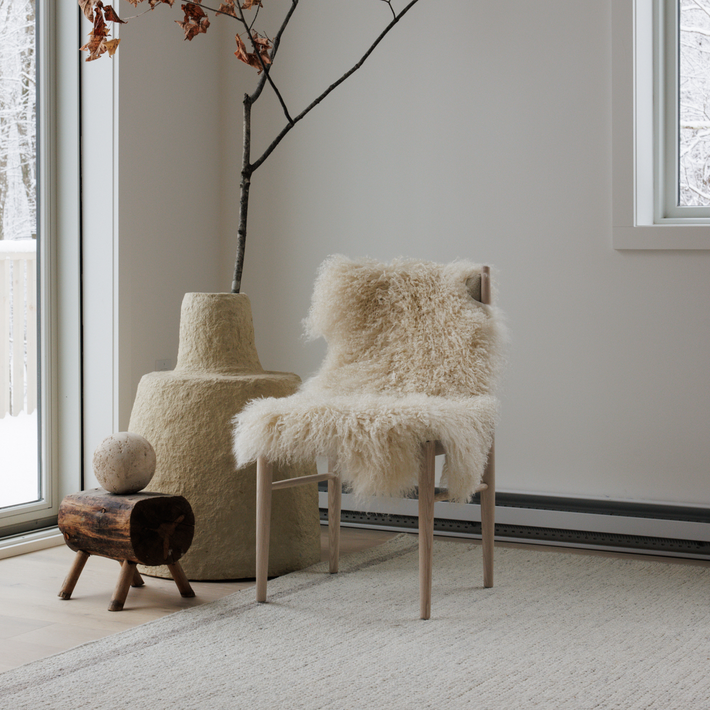 Tibetan Curly White Sheepskin