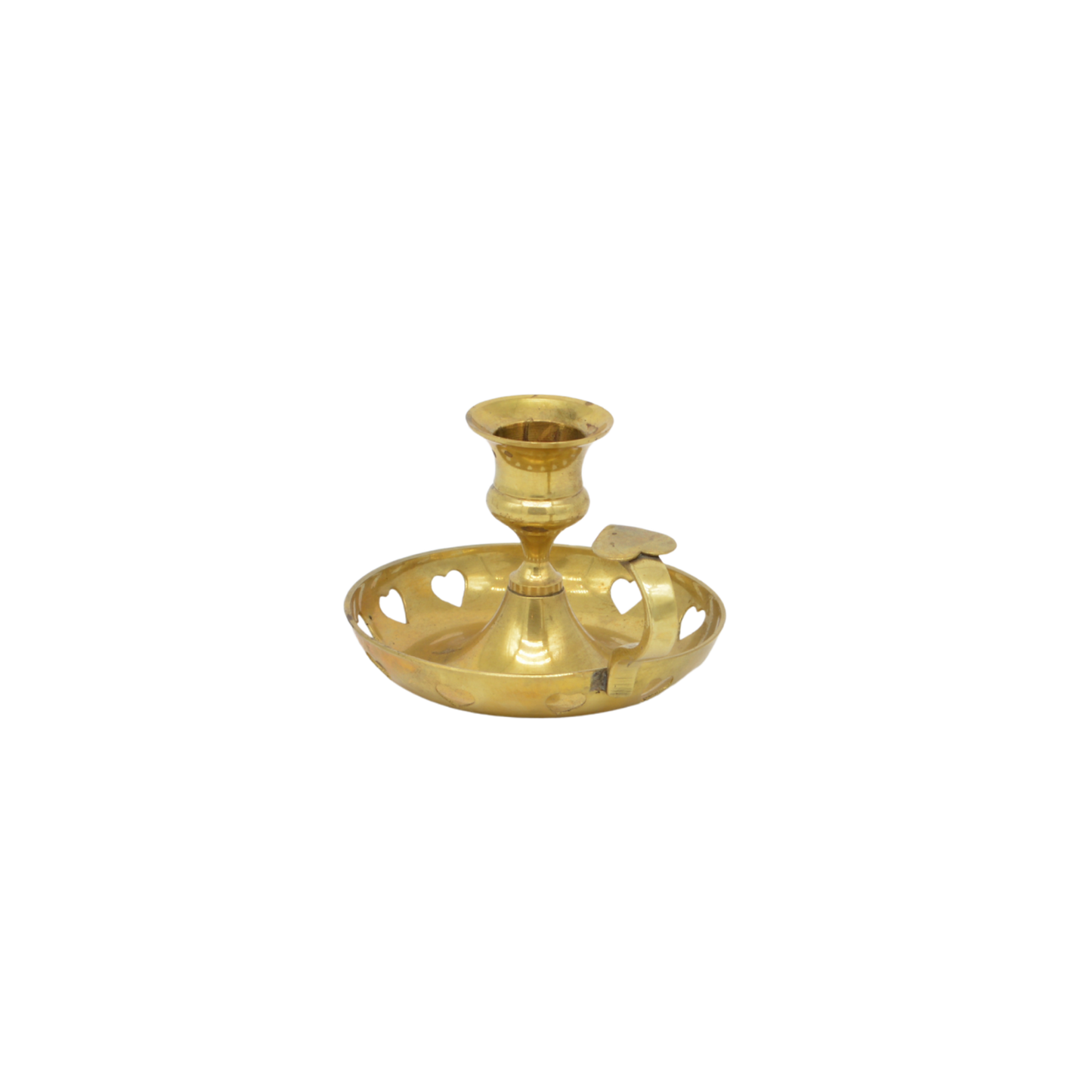 Brass Heart Candlestick | Antique