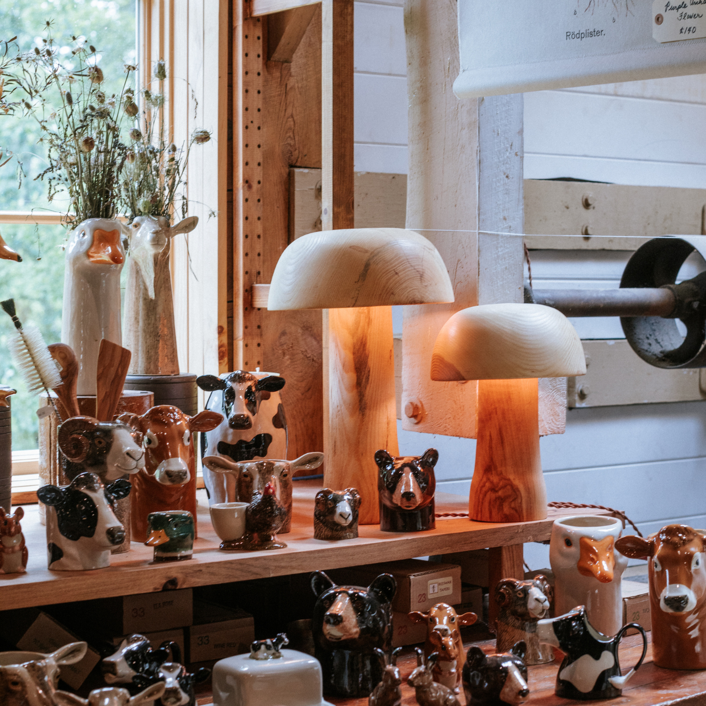 Wooden Mushroom Light