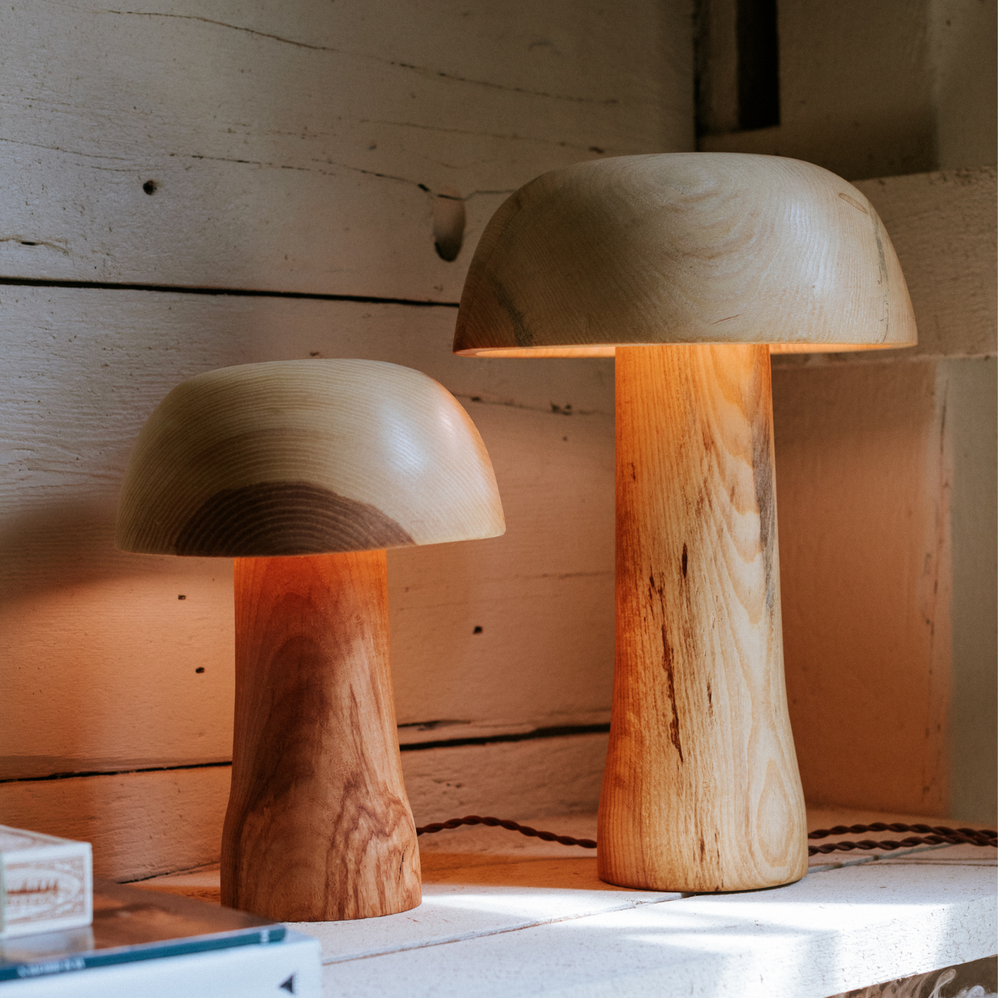 Wooden Mushroom Light
