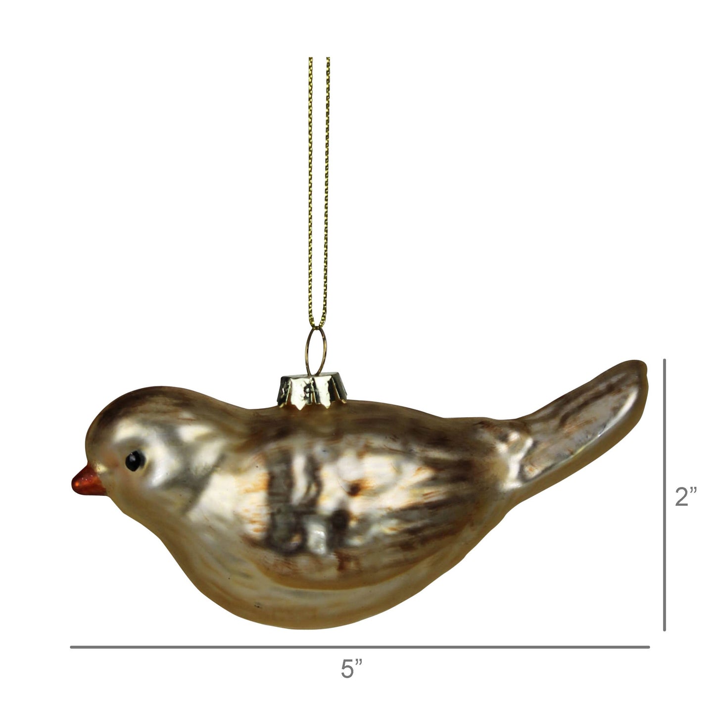 Bird Ornament, Glass