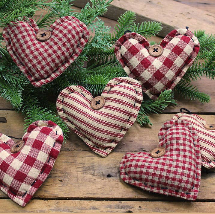 Heart Red Ornament - Cotton
