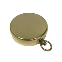 1-3/4" Flip-Top Solid Polished Brass Pocket Compass