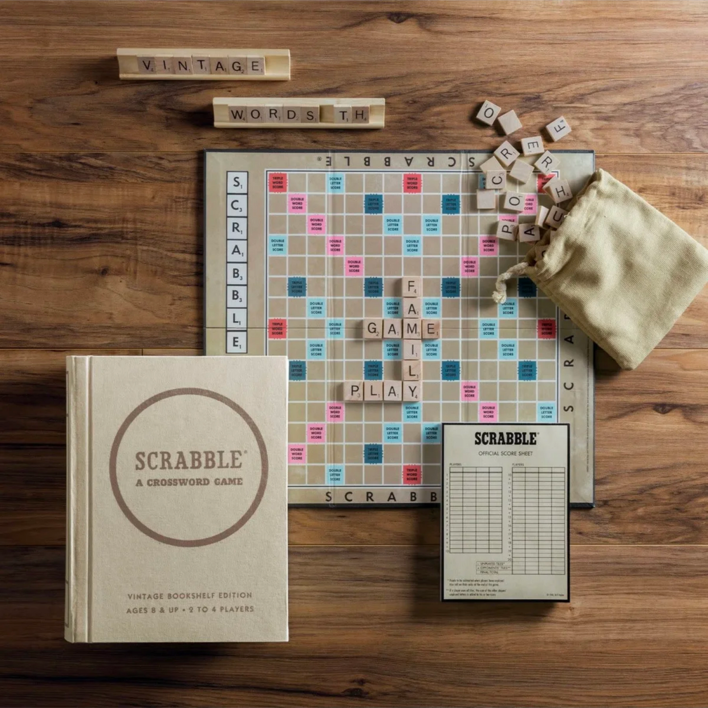 Scrabble Vintage Linen Book Edition