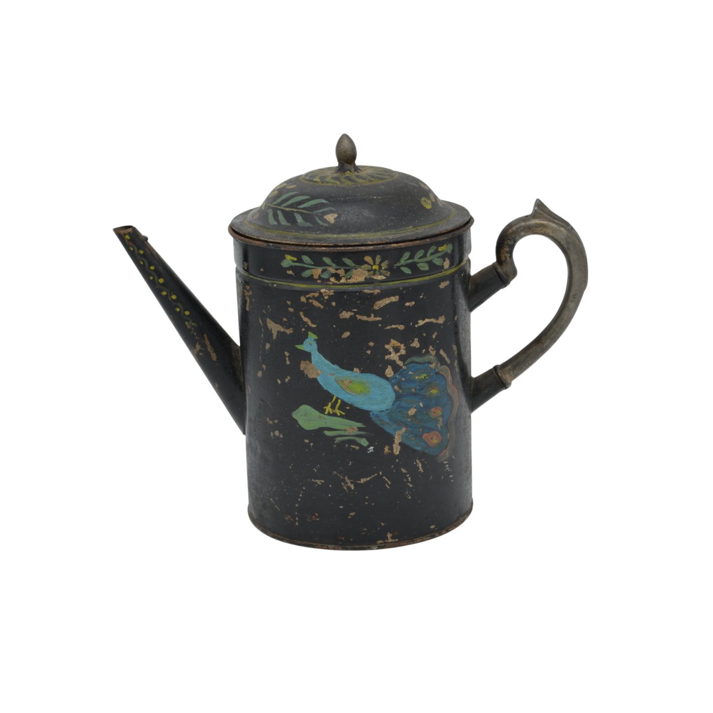 Handpainted Folk Kettle | Antique