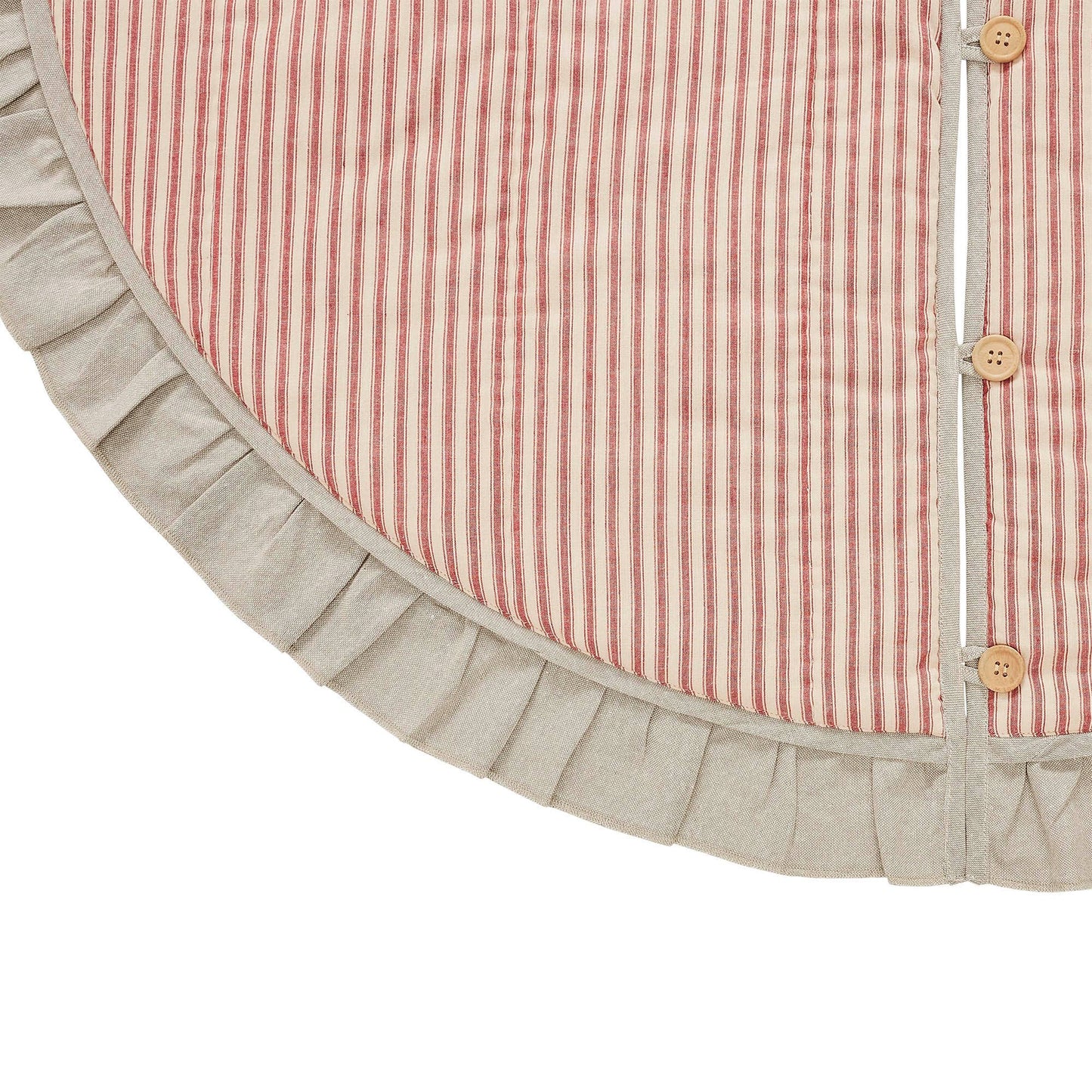 Sawyer Mill Red Ticking Stripe Tree Skirt 48"