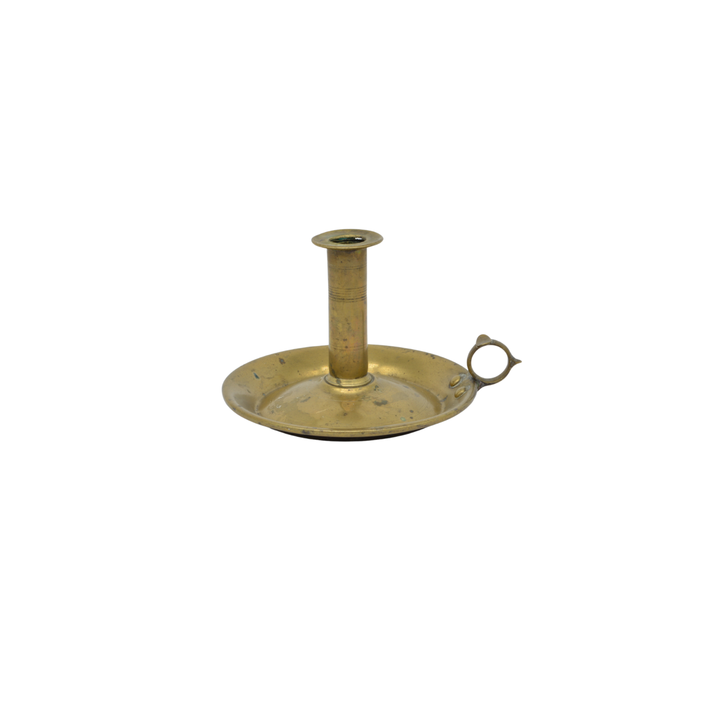 Wide Brass Chamberstick | Antique