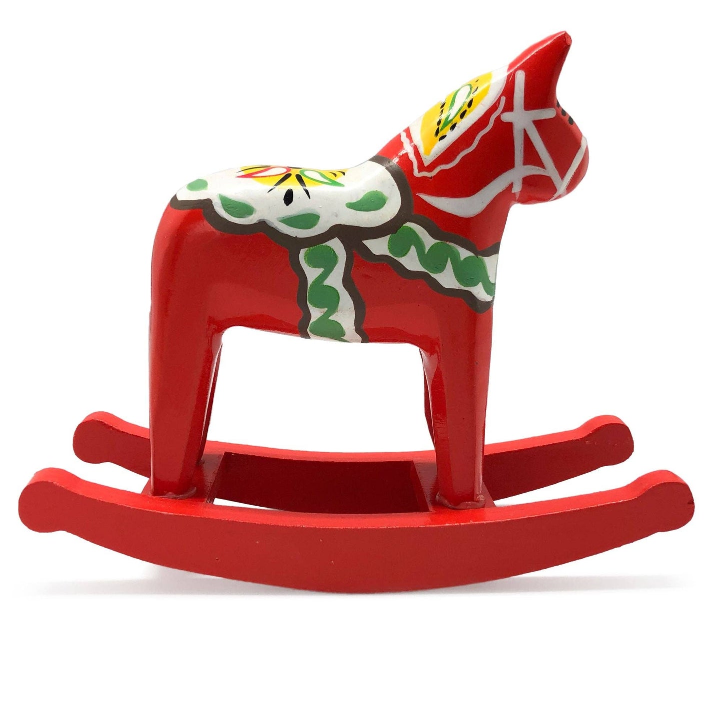 a Swedish Horse Themed Dala Rocking Horse