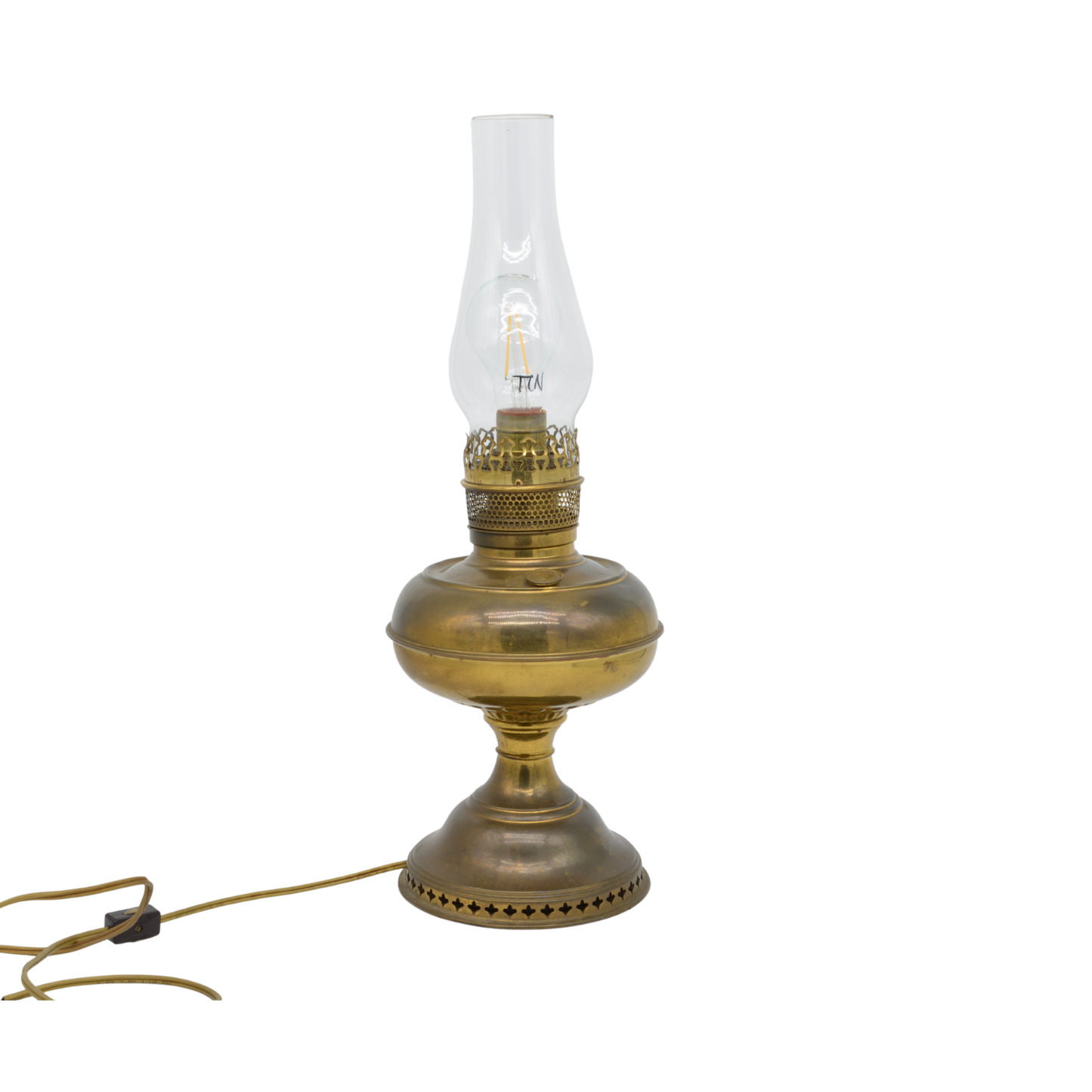 Bradley & Hubbard Electrified Oil Lamp | American Antique