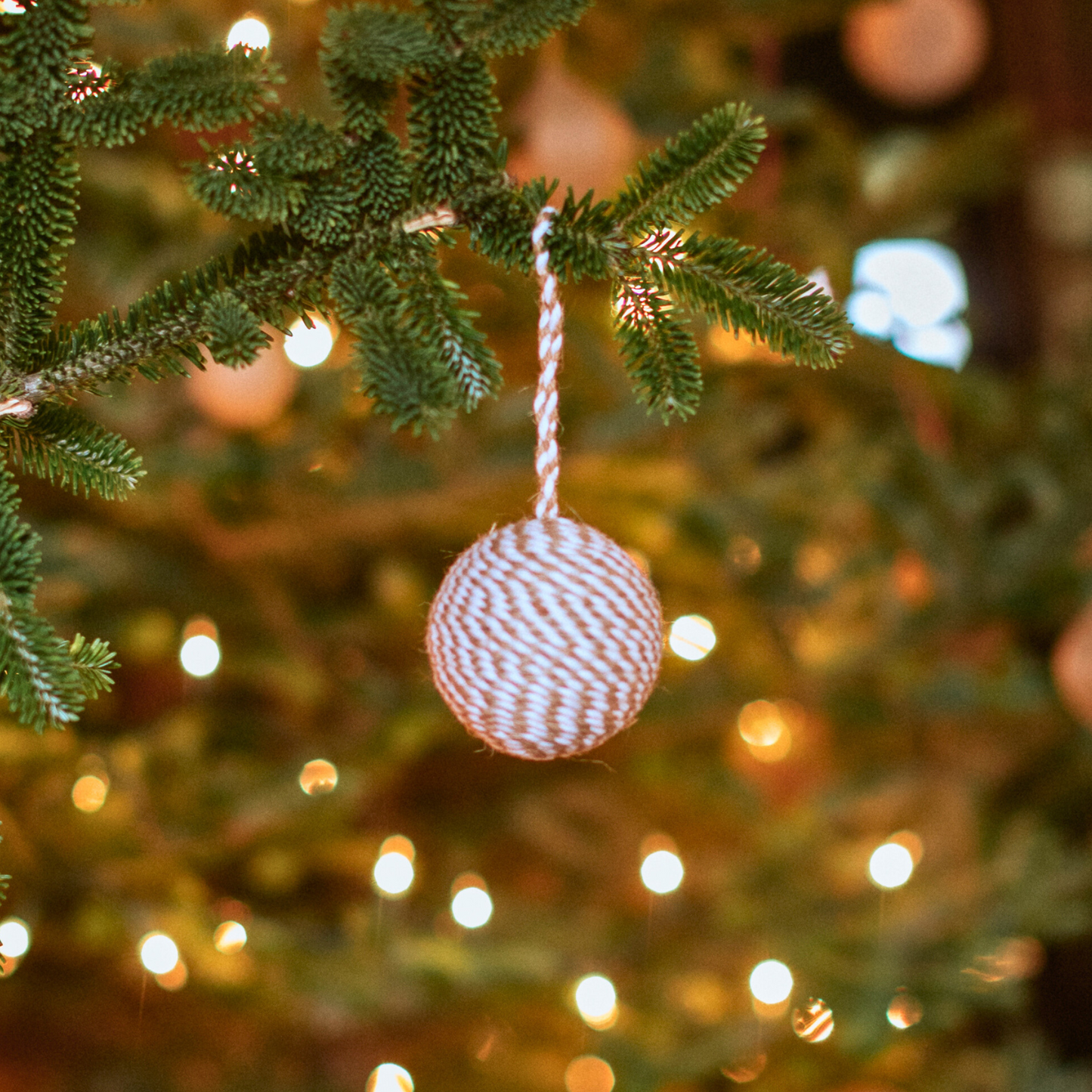 Aarhus Scandi Cotton & Jute Ball Decoration Ornament