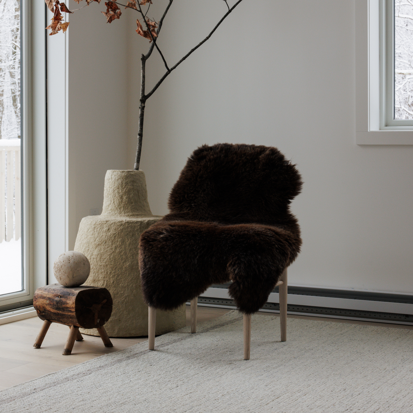 Icelandic Mid Length Brown Sheepskin