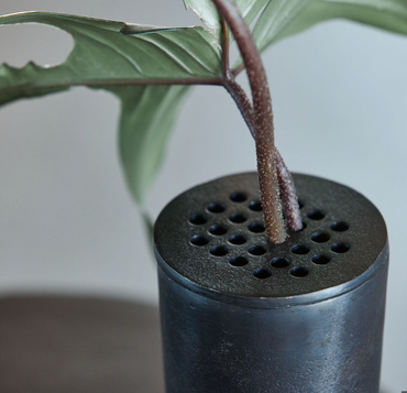 Browned Brass Flower Vase