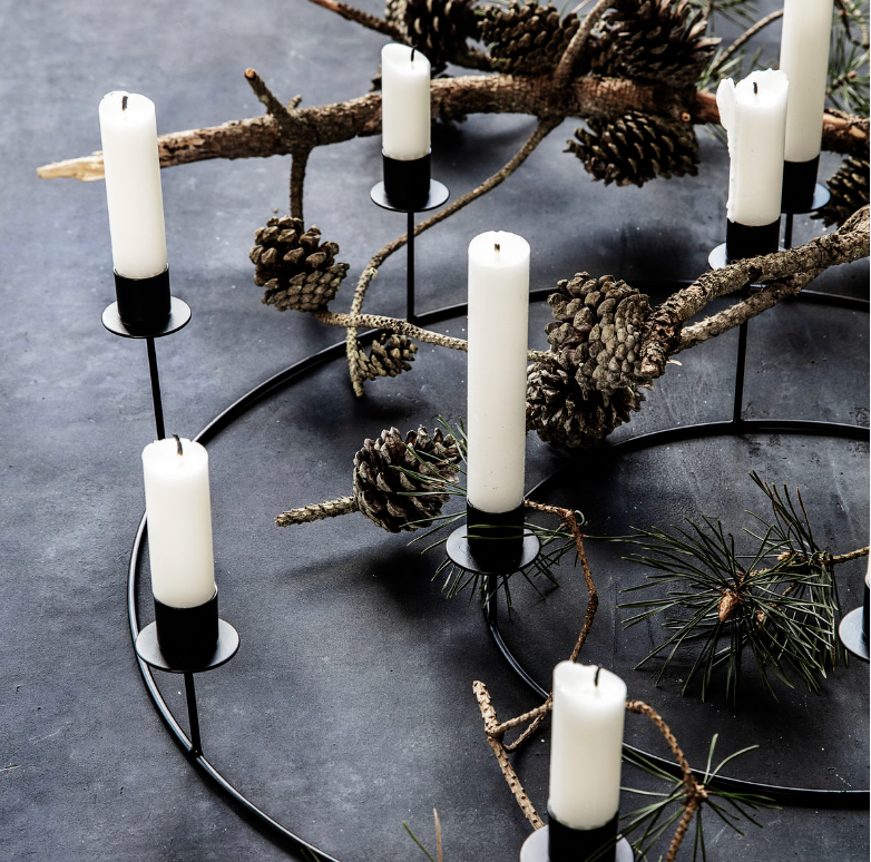 Cast Iron Ring Candle Holder Slim