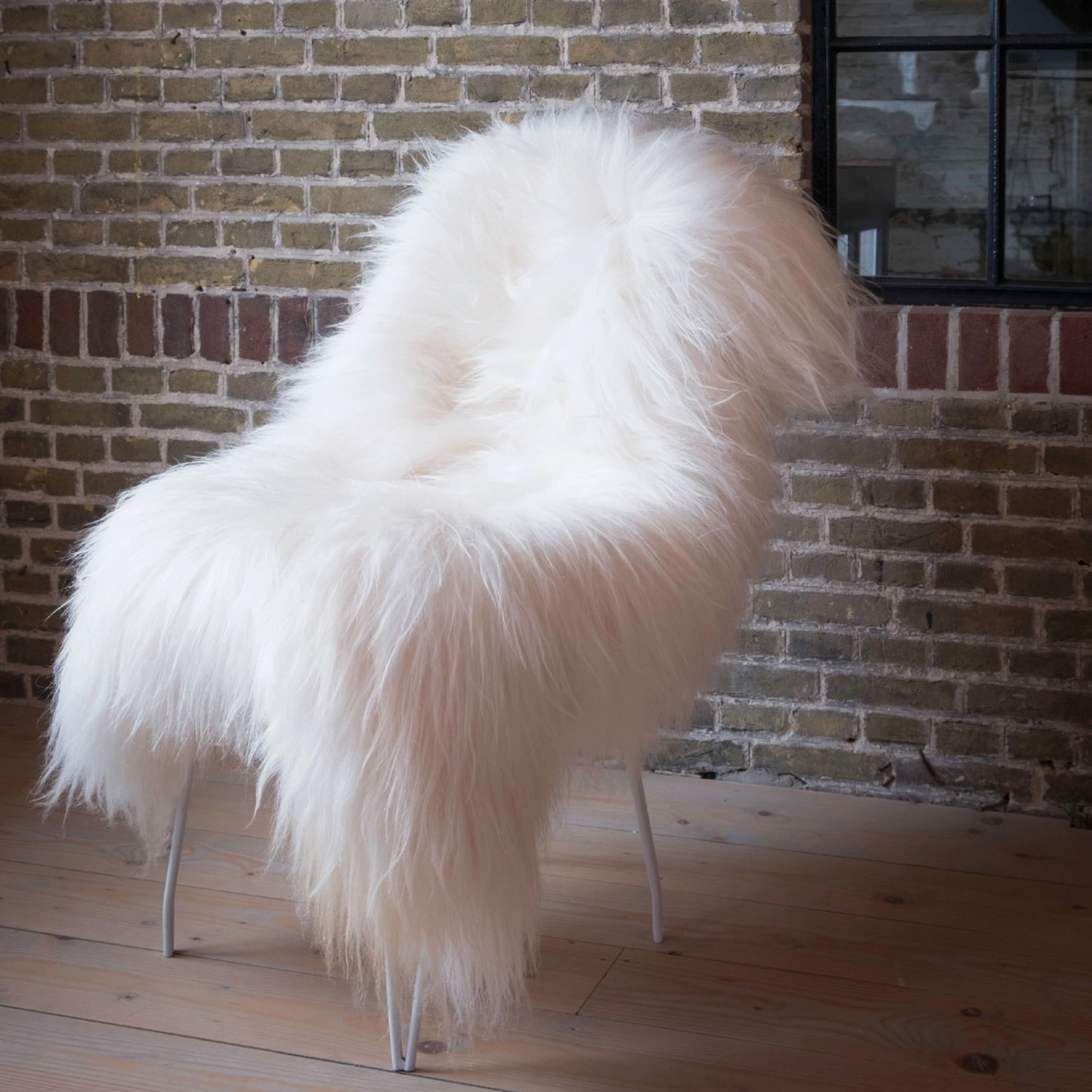 Icelandic White Long Sheepskin