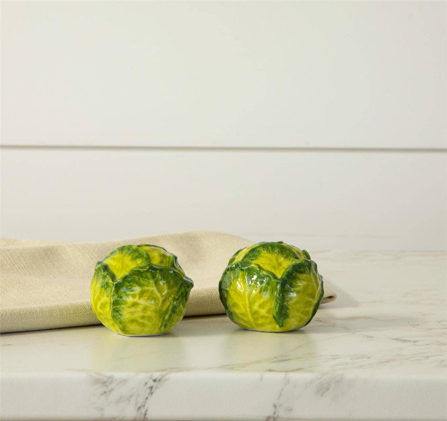 Ceramic Cabbage Salt & Pepper Shakers
