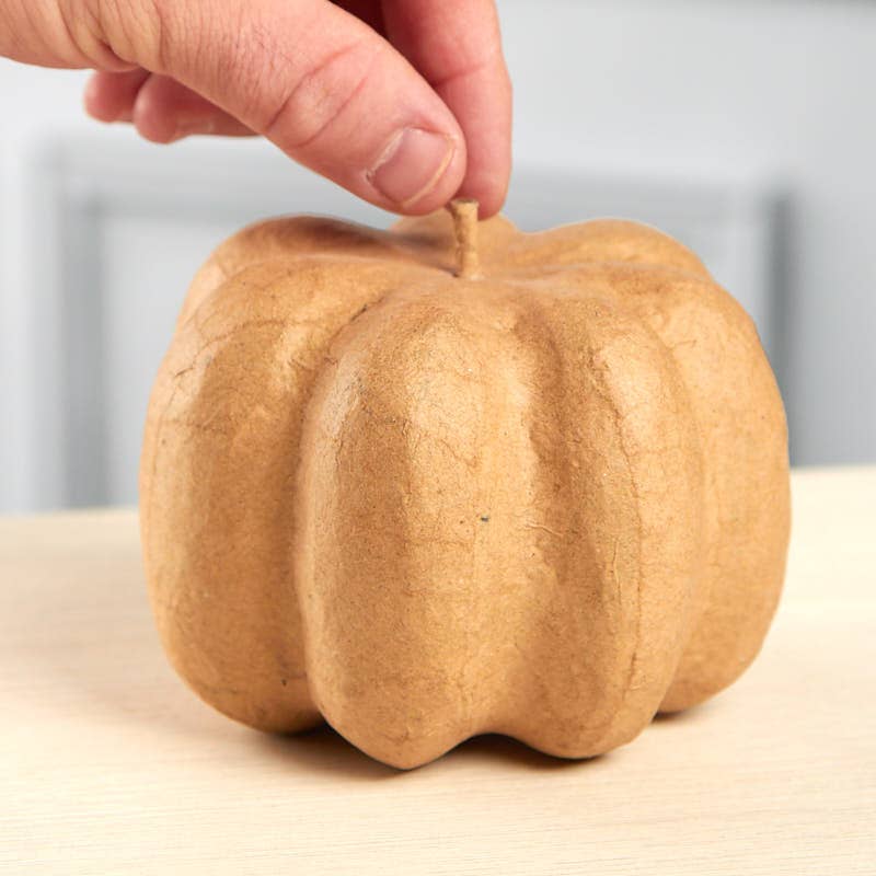 4-1/4" Paper Mache Pumpkin