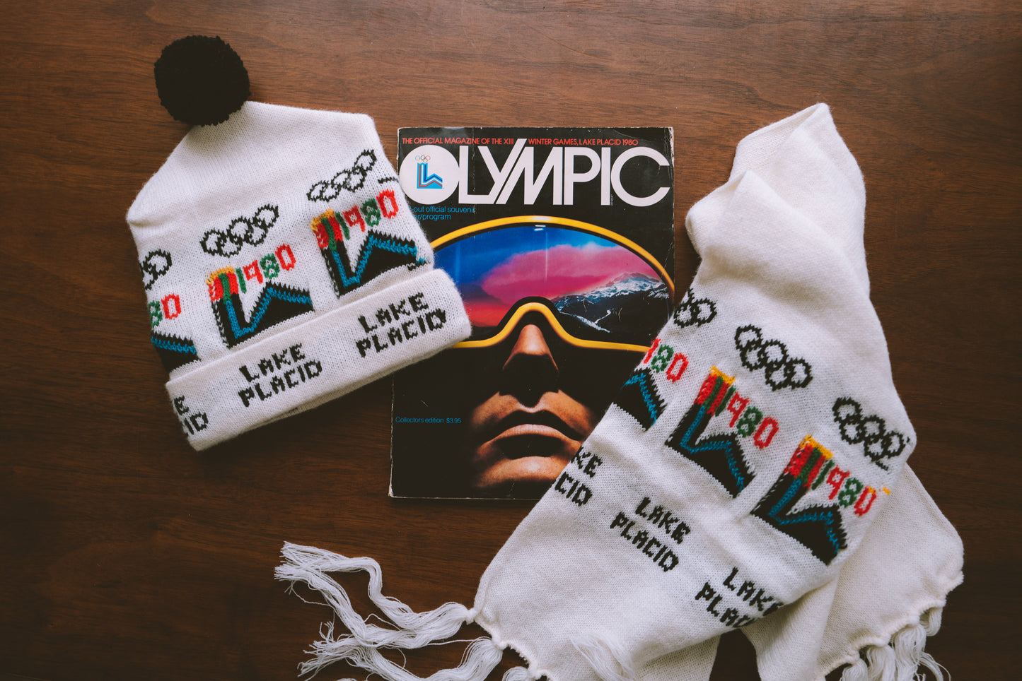 Original 1980 Lake Placid Winter Games Beanie & Scarf Set