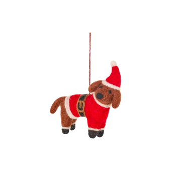Felt Tree Decoration - Doggy Santa
