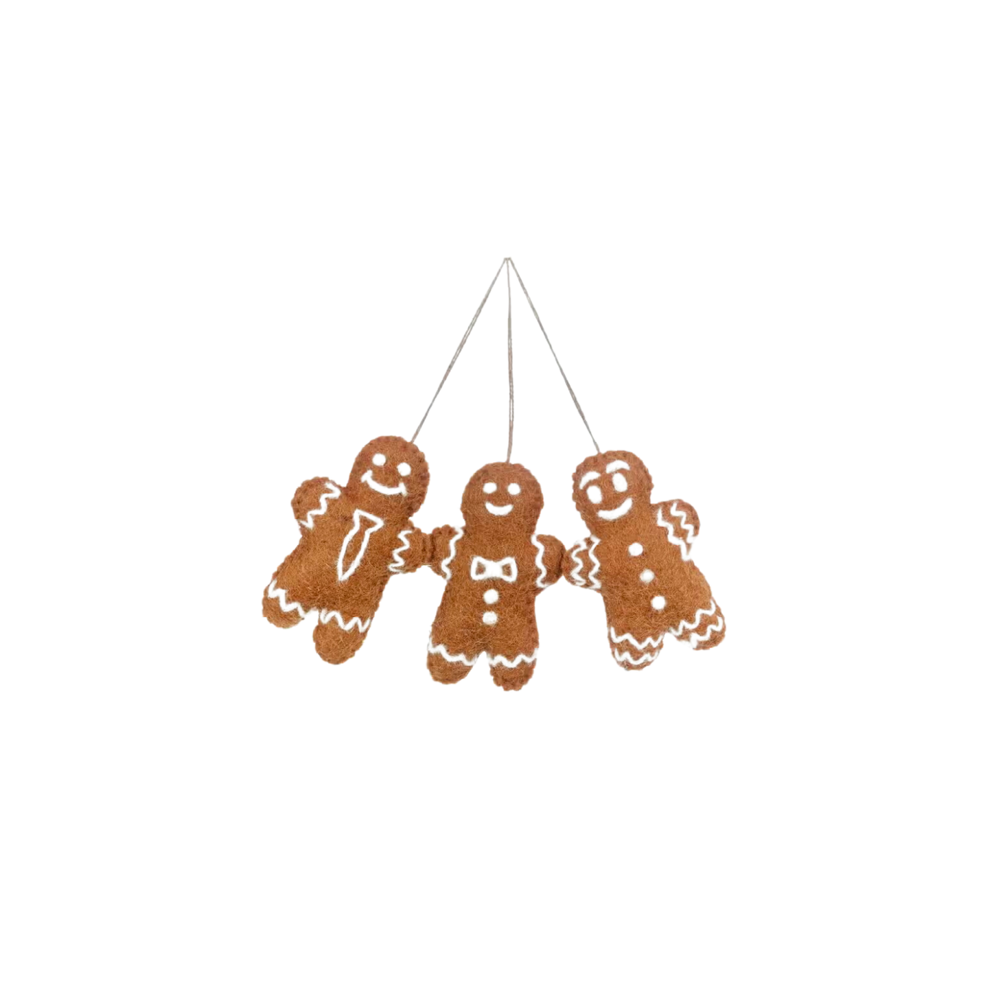 Felt Tree Decoration - Gingerbread Friends (Set of 3)