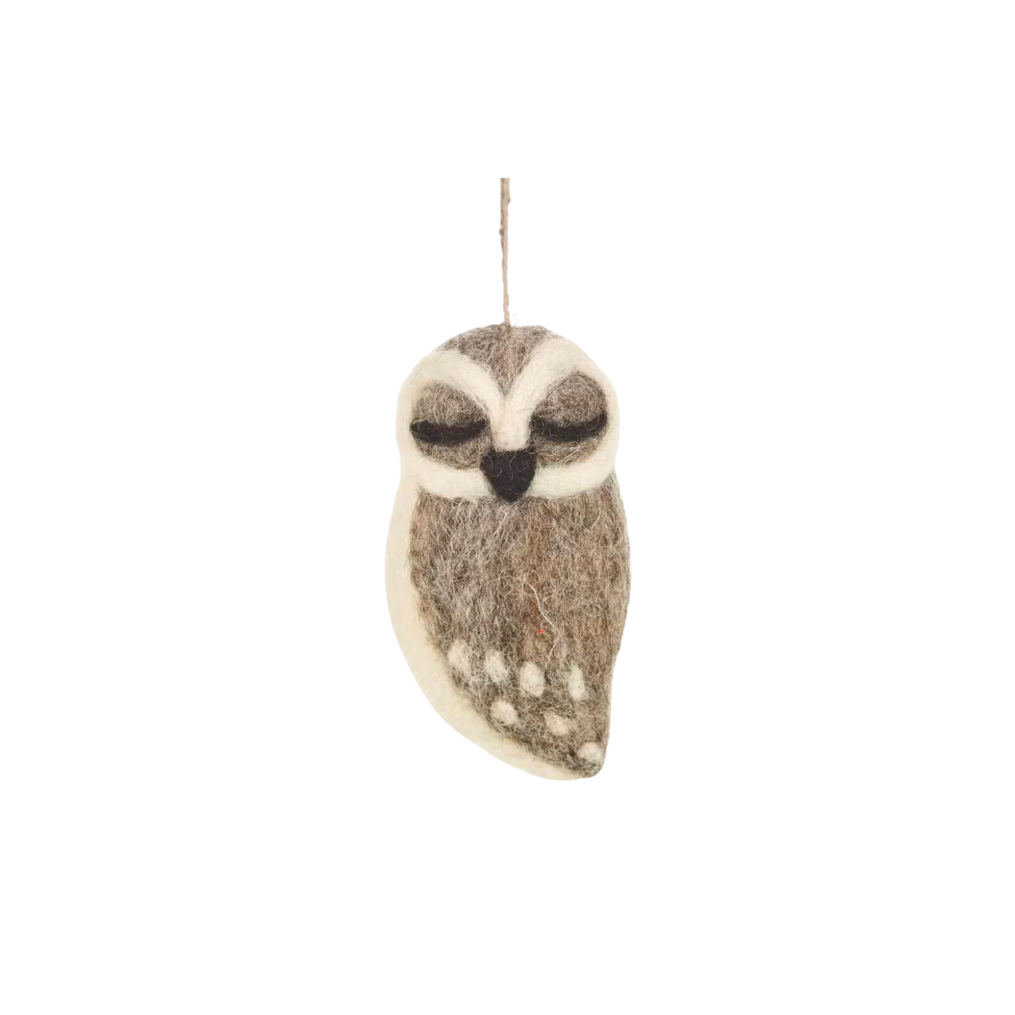 Felt Tree Decoration - Grey Owl