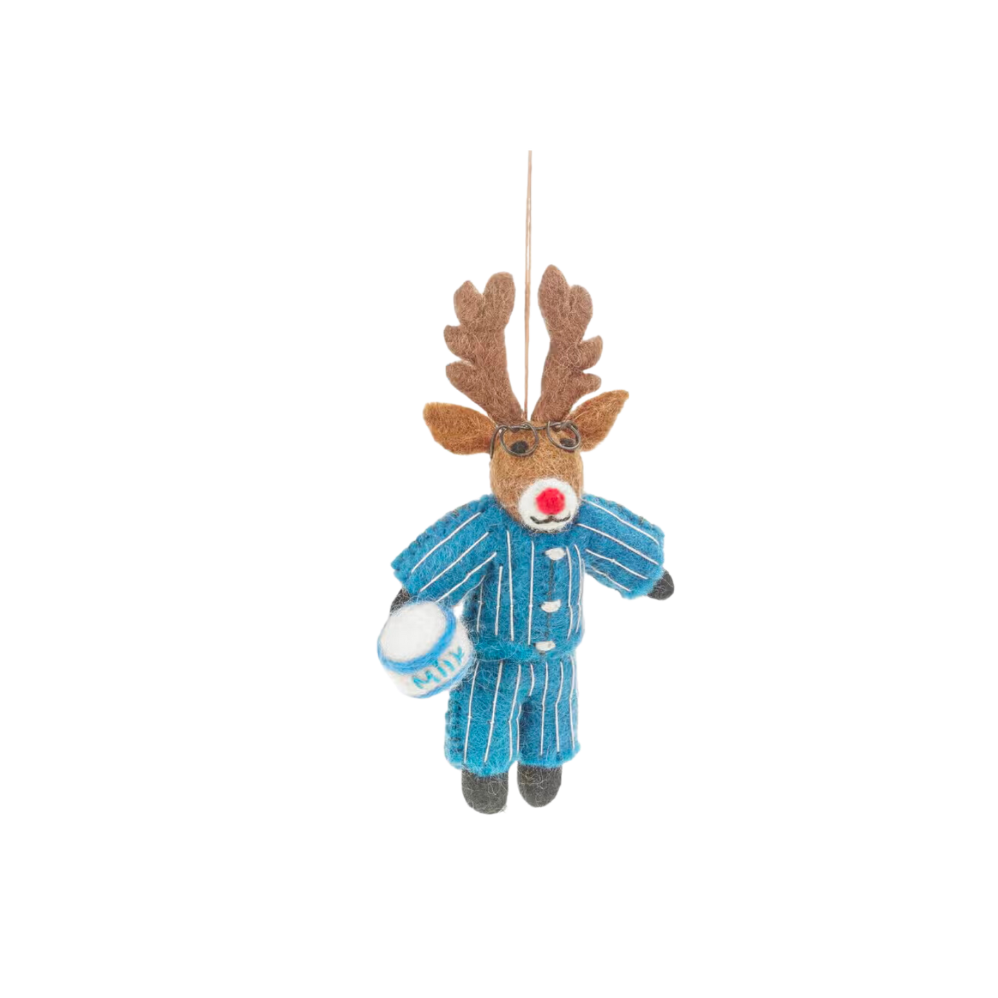 Felt Tree Decoration - Pajama Reindeer