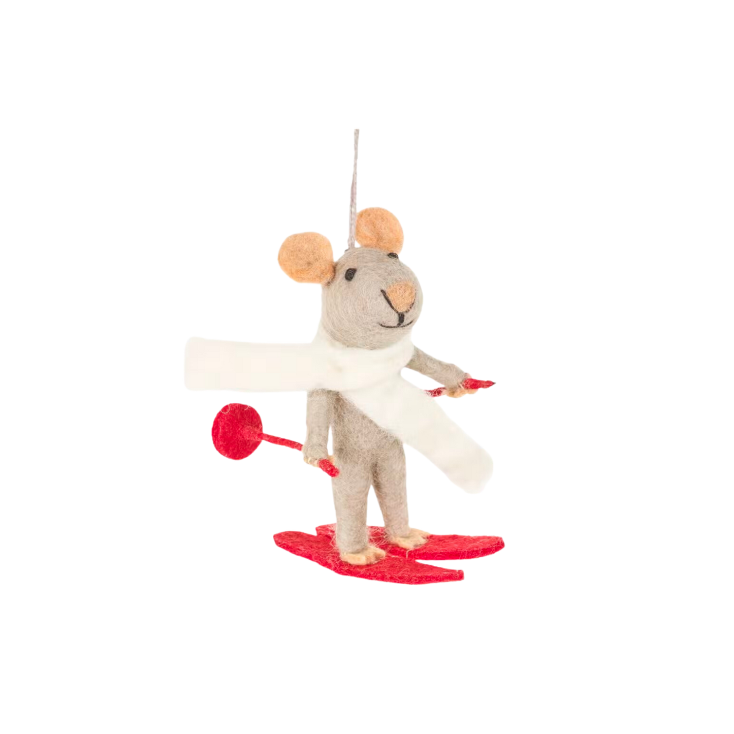 Felt Tree Decoration - Skiing Mouse