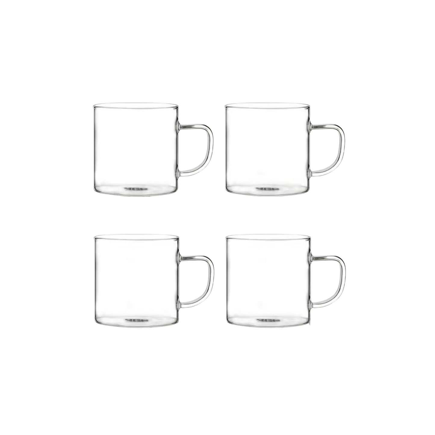 Glass Tea Cups Set of 4