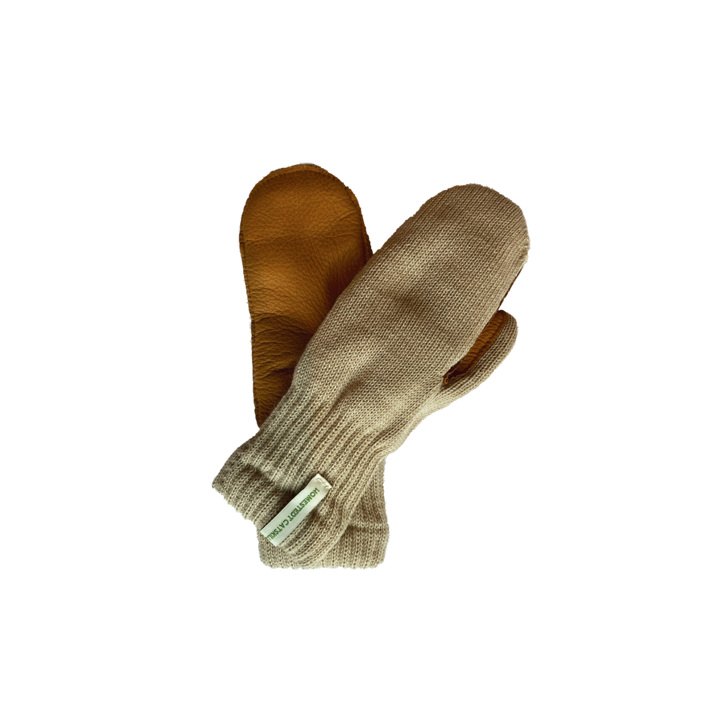 Homestedt Beige Wool Mittens - Womens