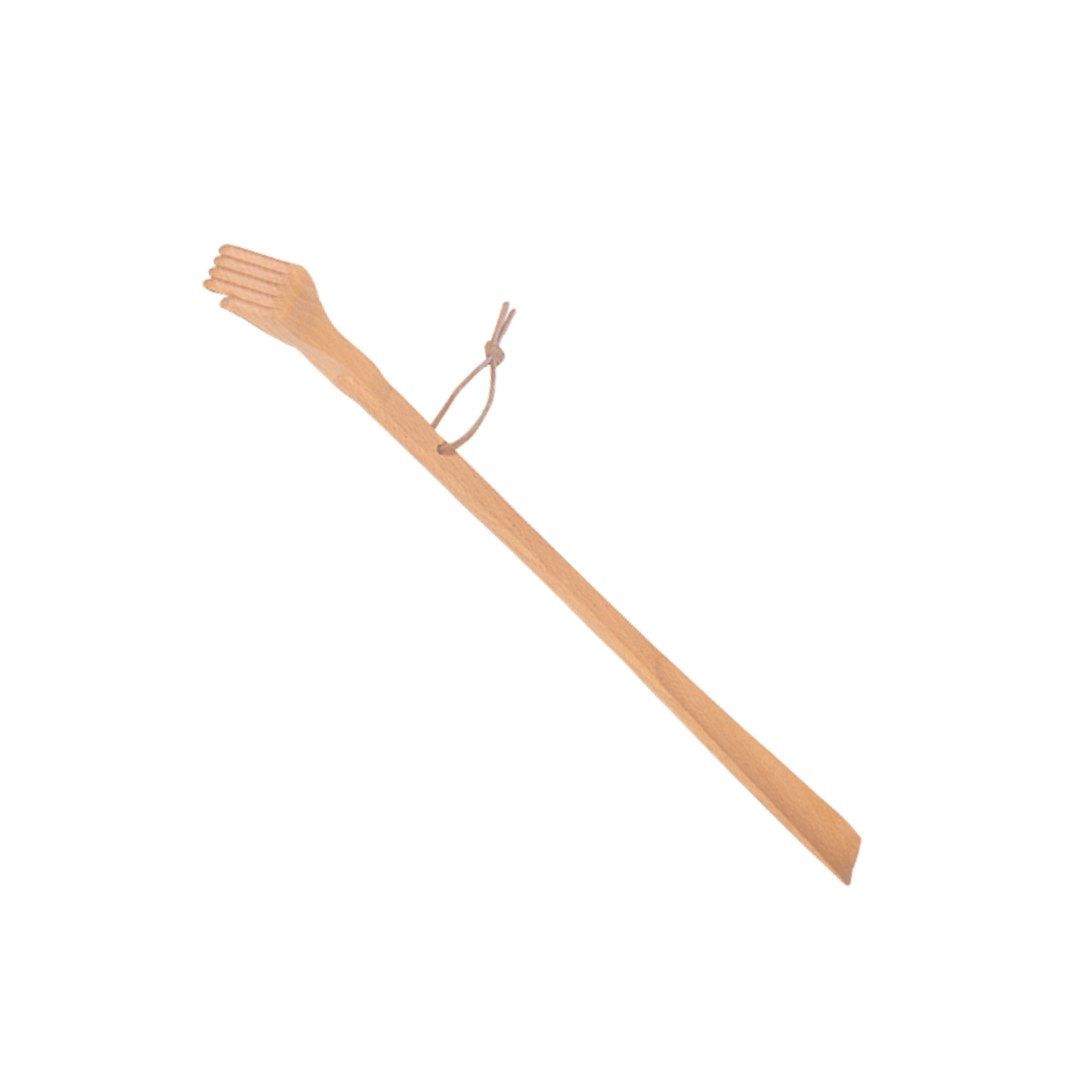 Shoehorn with a scratching hand