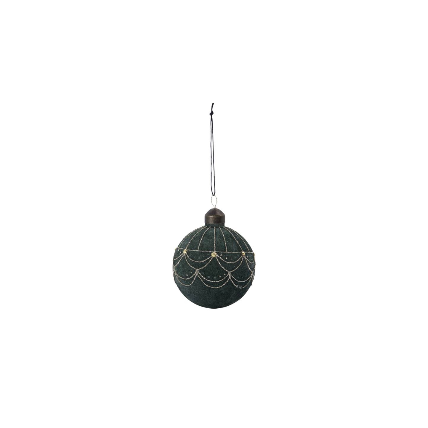 Velour Bauble - Dusty Teal