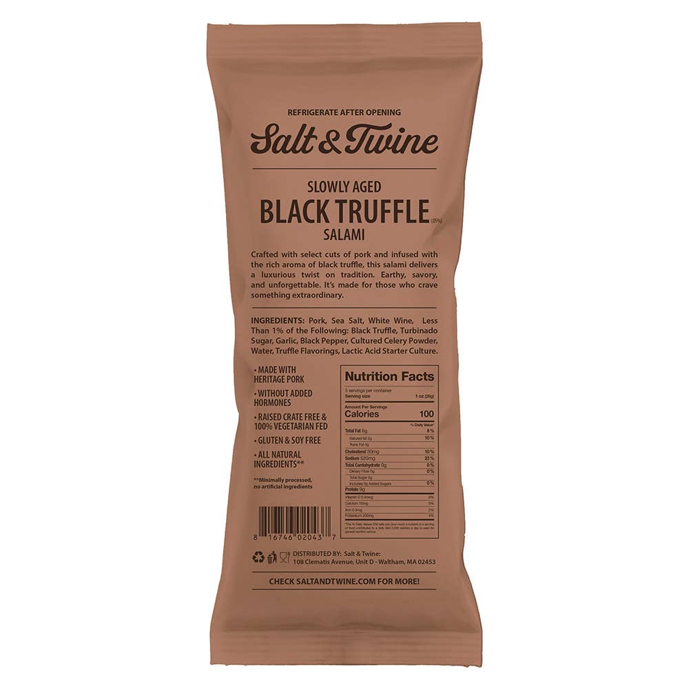 Truffle Salami Chub 12x5oz - New England Charcuterie