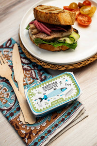 Sardines without skin and bones in olive oil