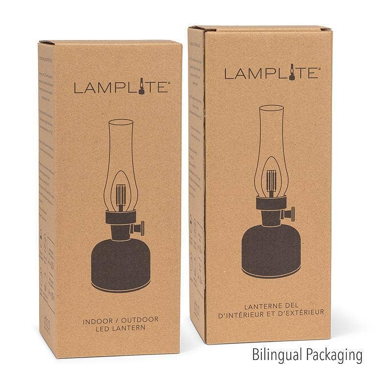 Lantern LED Lamp with Lustre or Smoked  Chimney