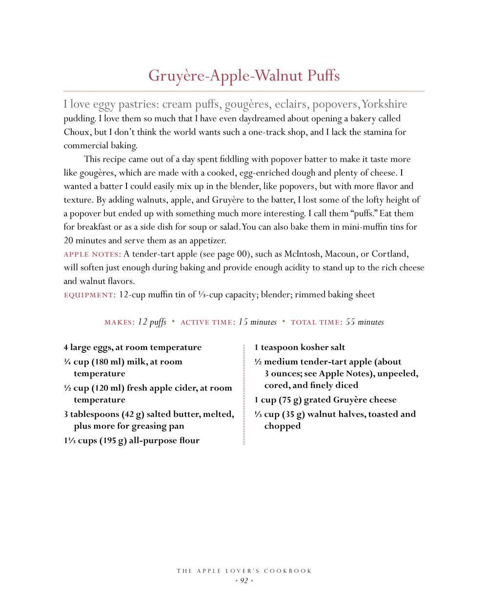 The Apple Lover's Cookbook: Revised and Updated