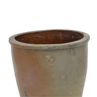 Brown Salt Glaze Stoneware Crock | American Antique
