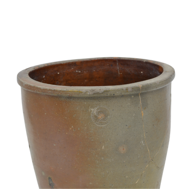 Brown Salt Glaze Stoneware Crock | American Antique