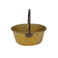 Brass Pot with Fixed Handle | Antique