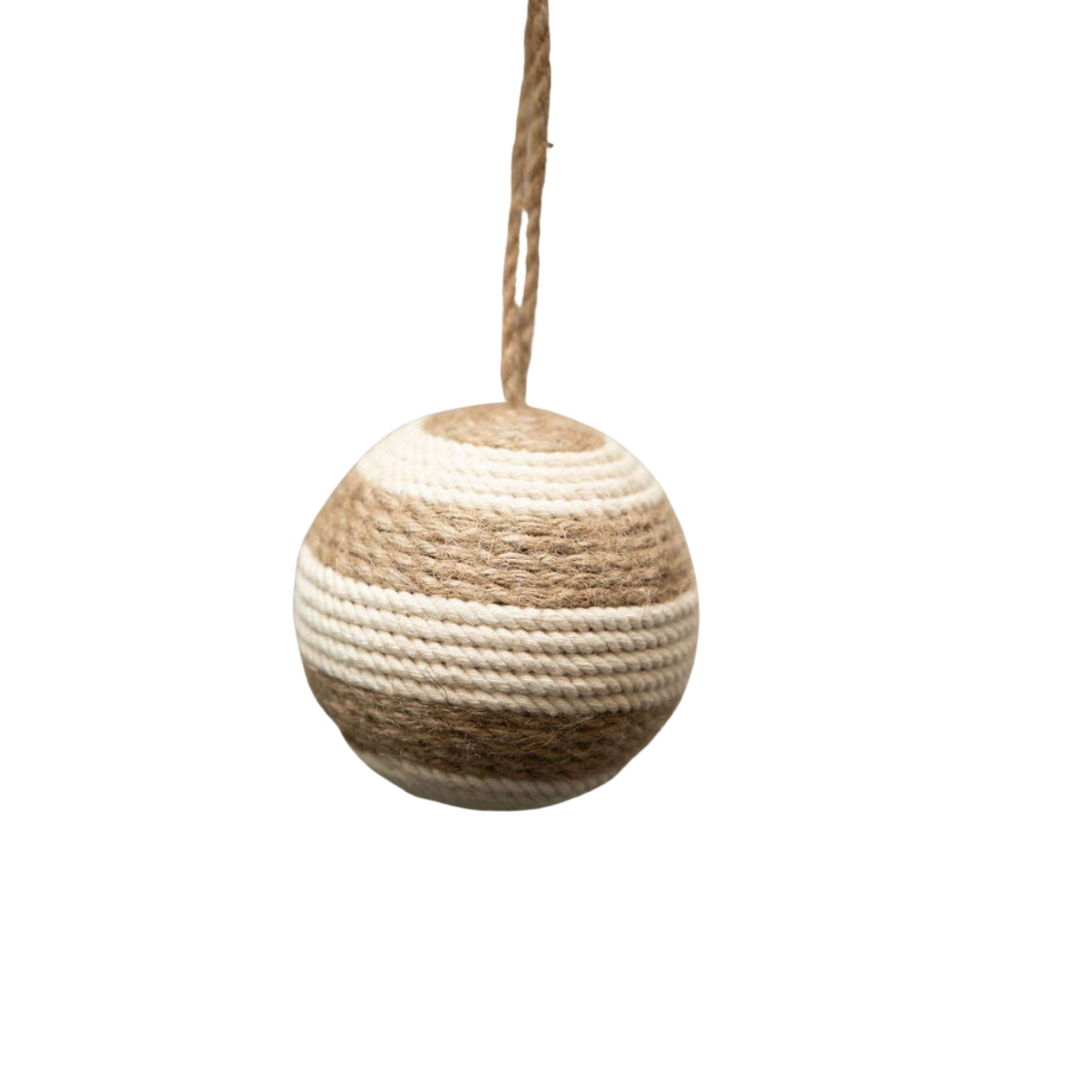 Malmo Scandi Jute & Cotton Bauble Ball Decoration