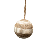 Malmo Scandi Jute & Cotton Bauble Ball Decoration