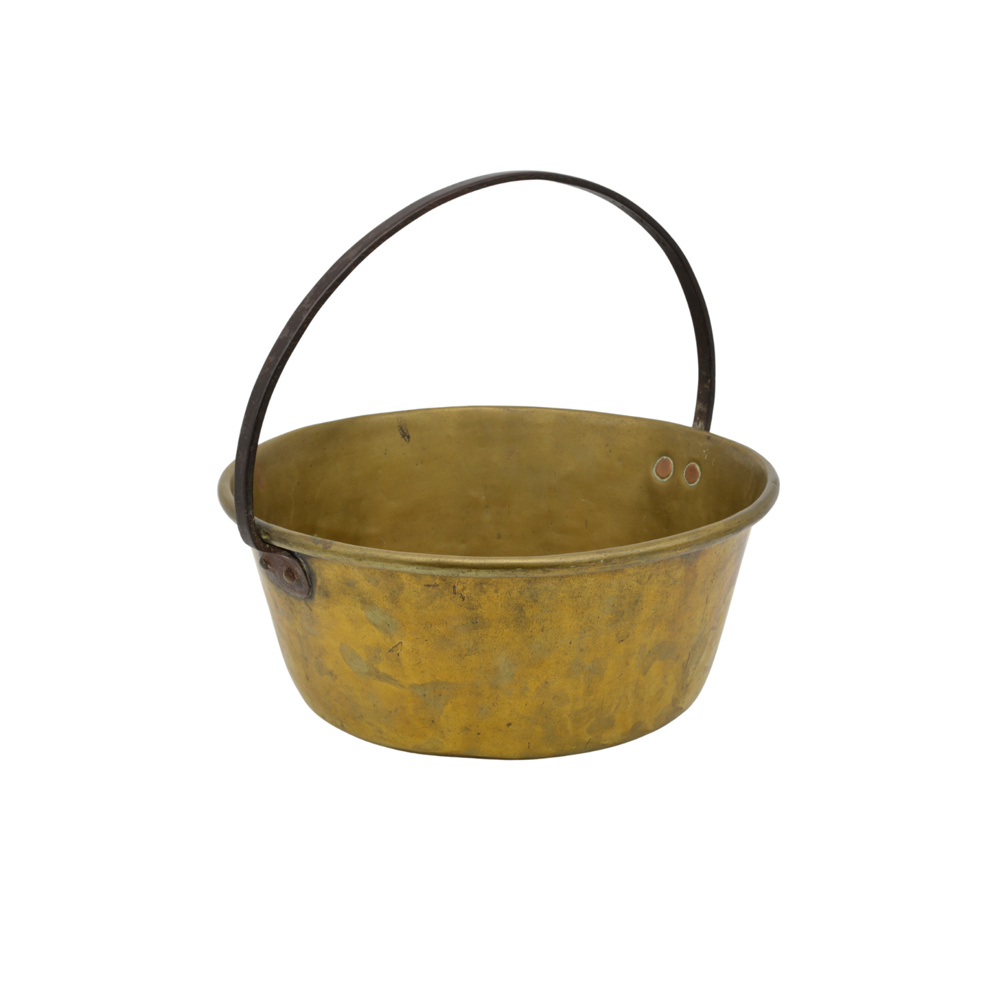 Brass Pot with Fixed Handle | Antique