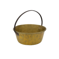 Brass Pot with Fixed Handle | Antique