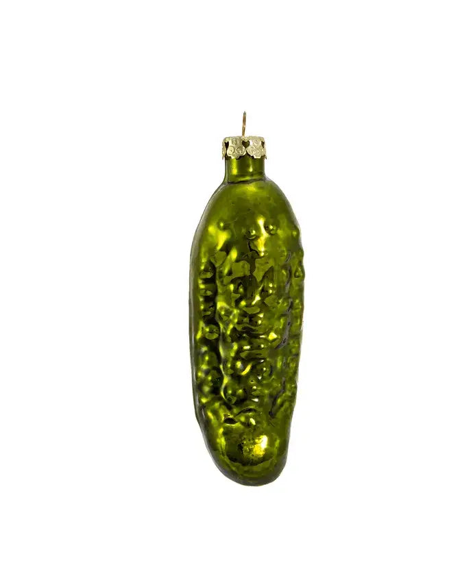 4"HAND BLOWN GLASS PICKLE ORNAMENT